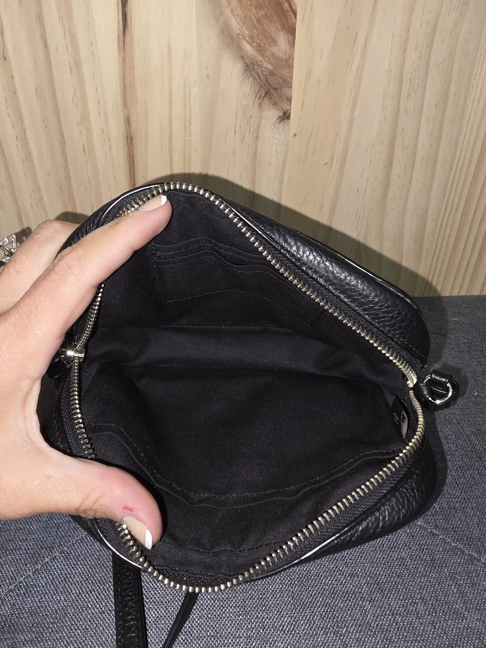 Coach Black Pebbled Leather Crossbody Camera Bag